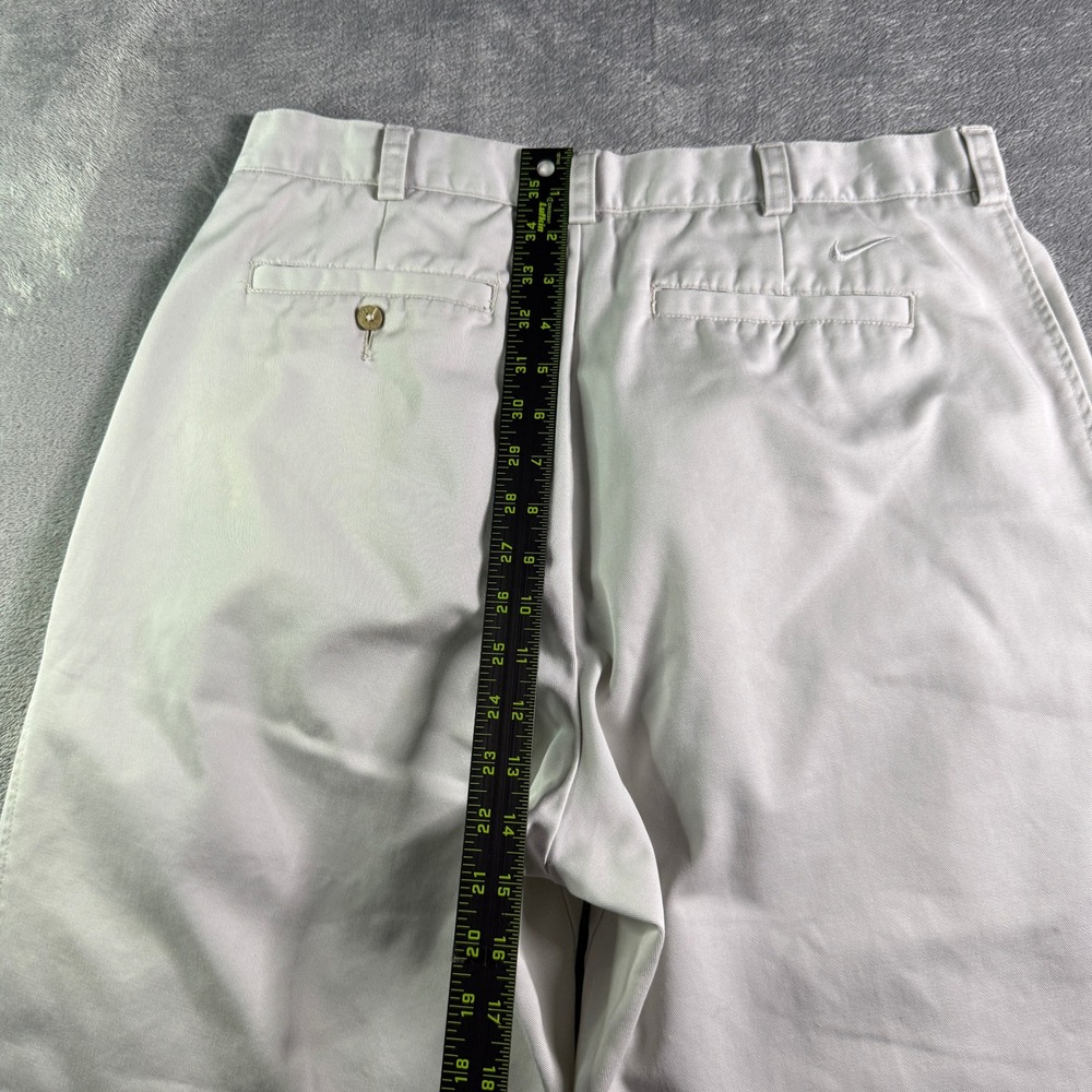 Nike Y2K Golf Flat Front Cotton Twill Chino Pants Mens 34x32 Stone Khaki - Picture 9 of 12